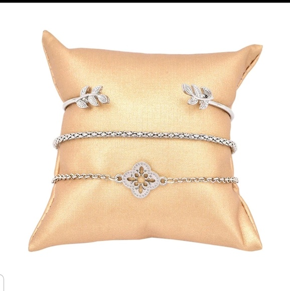 3 Pcs/set Retro Bracelets Silver - Picture 2 of 6